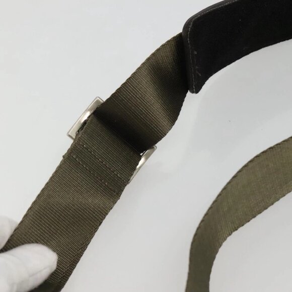 BURBERRY Shoulder Bag Nylon Khaki Auth ti2863 - Picture 9 of 16